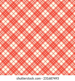 Cute retro pattern with simple tiny hearts on gingham background