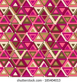 Cute retro pattern of triangles. 