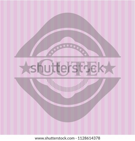 Cute retro pink emblem