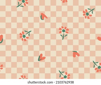 diseño de flores retro lindo 