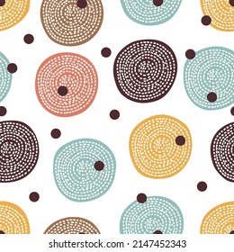 Cute retro polka dots. Abstract seamless pattern.  Can be used in textile industry, paper, background, scrapbooking.