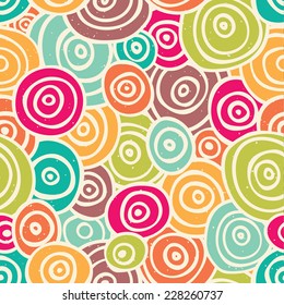 "Cute retro" seamless vector pattern