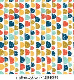 Cute retro vector seamless pattern.