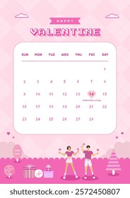 Cute retro vintage valentine abstract geometric background