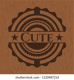 Cute retro wood emblem