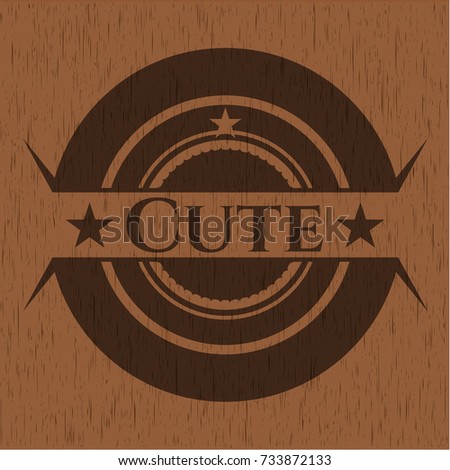 Cute retro wood emblem