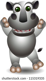 cute rhino cartoon