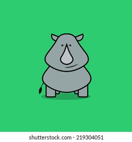 Cute rhino cartoon.