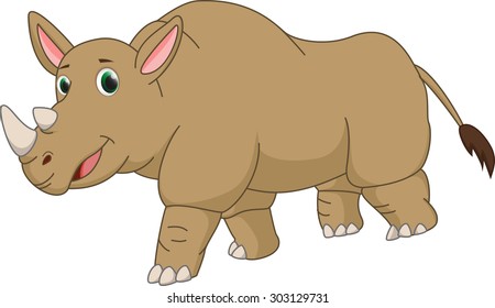 cute rhino cartoon