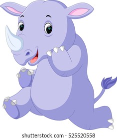cute rhino cartoon