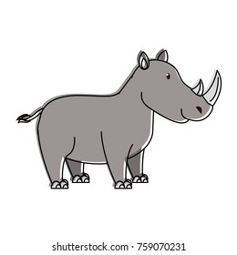 Cute rhino cartoon