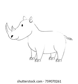 Cute rhino cartoon
