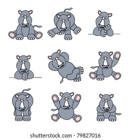 Cute Rhino Set