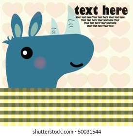 Cute rhino with text 1