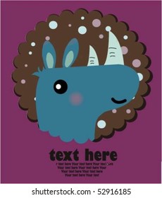 Cute rhino with text 6