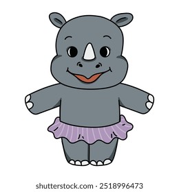 Cute Rhinoceros Illustration - 10