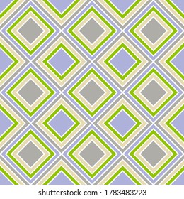Cute  rhombus shapes vector seamless pattern. Argyle fabric print. Interior swatch. Rhombus shapes argyle motif.