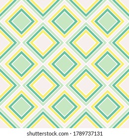 Cute  rhombus shapes vector seamless pattern. Argyle fabric print. Wallpaper swatch. Rhombus shapes argyle pattern.