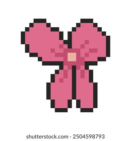 cute ribbon coquette pixel art