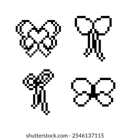 cute ribbon coquette pixel art