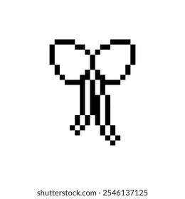 cute ribbon coquette pixel art
