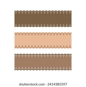 Cute Ribbon Frame Vector Material Set