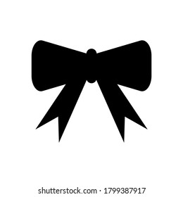 Cute ribbon icon Vector illustration isolated on white background