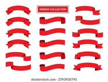 Cute ribbon material set (red)