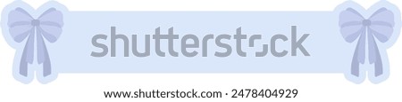 Cute Ribbon Page Header Bow Title Box Vintage Label Text Box
