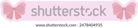 Cute Ribbon Page Header Bow Title Box Vintage Label Text Box