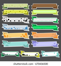 Cute ribbons on white background