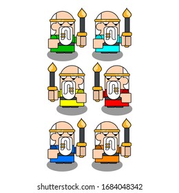 adorable anciano vector