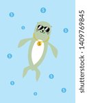 cute rich sea lion vector