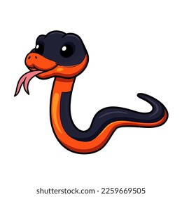 Cute ring necked snake cartoon