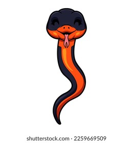 Cute ring necked snake cartoon