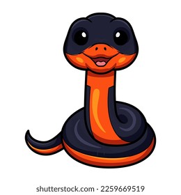 Cute ring necked snake cartoon