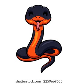 Cute ring necked snake cartoon