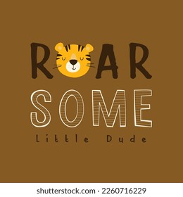 cute roarsome tiger graphics for toddler boys apparel