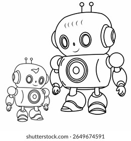 robô bonito, androide bonito, robô criança pequena