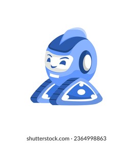 Ilustración de caracteres del asistente de robot de corte