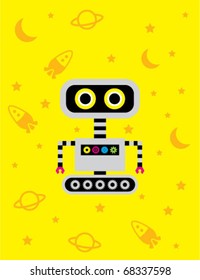 cute robot card