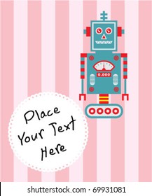 cute robot card