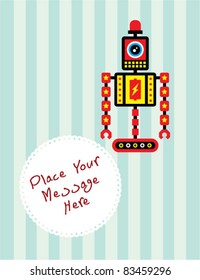 cute robot card