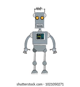 Cute robot cartoon