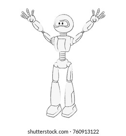 Cute robot cartoon