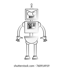 Cute robot cartoon