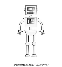 Cute robot cartoon