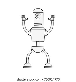 Cute robot cartoon