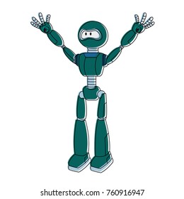 Cute robot cartoon