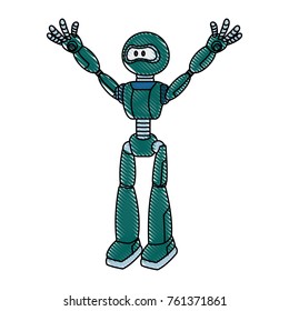 Cute robot cartoon